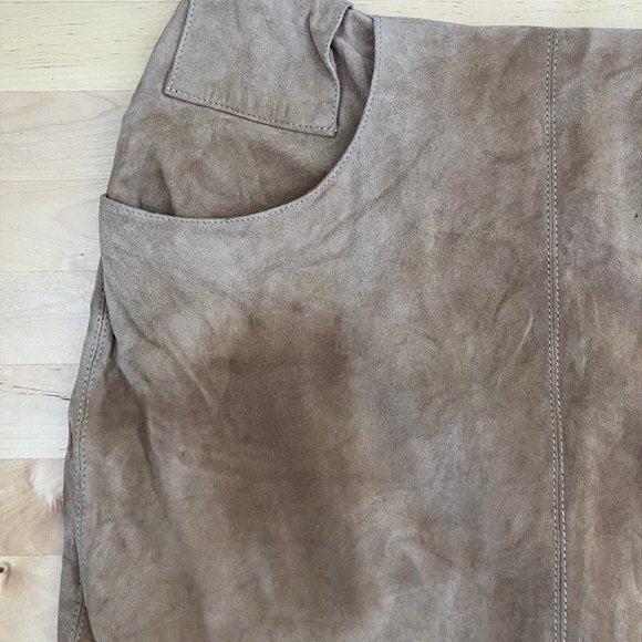 Brown Suede Skirt size 4 - Picture 3 of 4